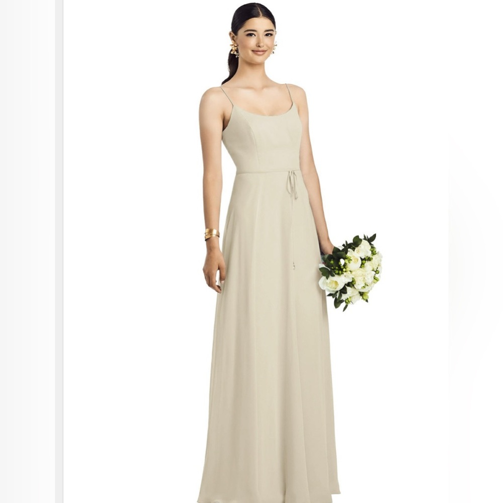 Dessy Group Champagne Bridesmaid Dress